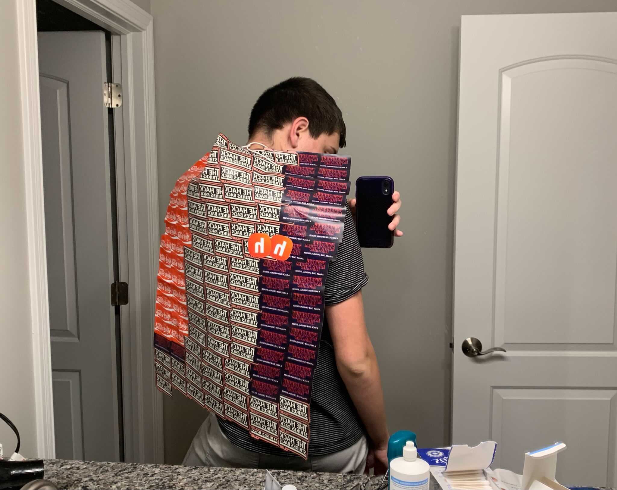 me with sticker cape